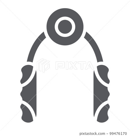 Hand gripper glyph icon, equipment and training, expander sign, vector graphics, a solid pattern on a white background, eps 10. 99476170