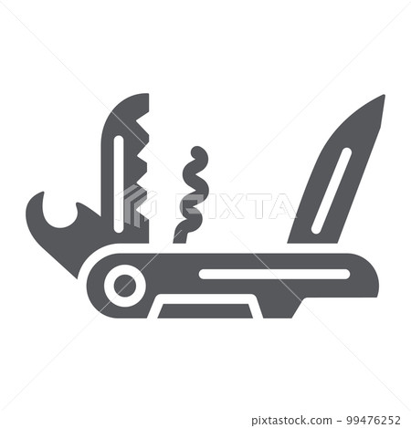 Multi tool glyph icon, camping and multifunction, pocket knife sign, vector graphics, a solid pattern on a white background, eps 10. 99476252