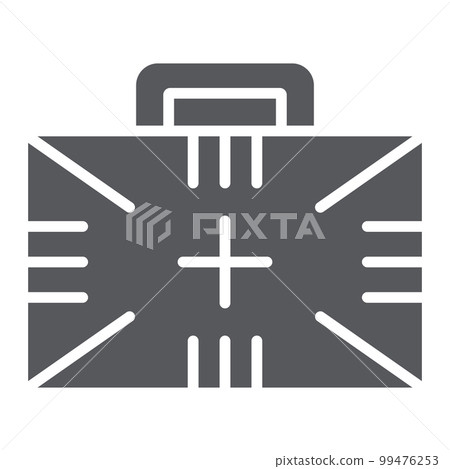 First aid kit glyph icon, box and emergency, medical case sign, vector graphics, a solid pattern on a white background, eps 10. 99476253