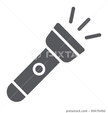 Flashlight glyph icon, light and electric, lamp sign, vector graphics, a solid pattern on a white background, eps 10. 99476400