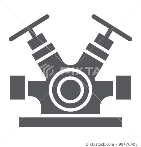 Hydrant system glyph icon, equipment and emergency, extinguisher faucet sign, vector graphics, a solid pattern on a white background, eps 10. 99476403