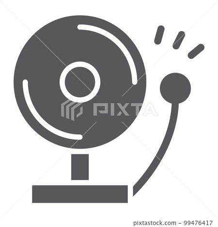 Fire alarm glyph icon, warning and emergency, alert sign, vector graphics, a solid pattern on a white background, eps 10. Fire alarm glyph icon, warning and emergency, alert sign, vector graphics, a solid pattern on a white background, eps 10. 99476417