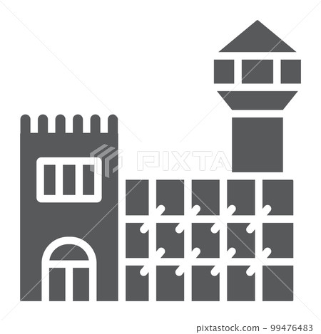 Prison glyph icon, cell and arrest, jail sign, vector graphics, a solid pattern on a white background, eps 10. 99476483