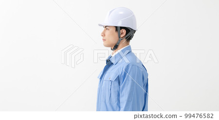 Men in work clothes White background 99476582