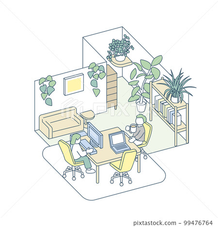 A relaxing space inside the building. time spent working 99476764