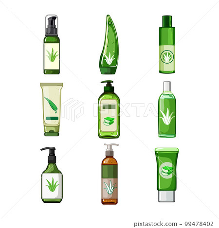 aloe vera cosmetic set cartoon vector illustration 99478402