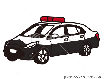 簡單易用的警車矢量圖素材/警察/警察/巡邏 99478580