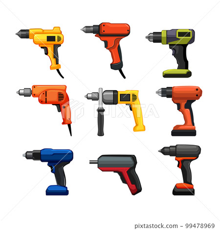 drill set cartoon vector illustration drill set cartoon vector illustration 99478969