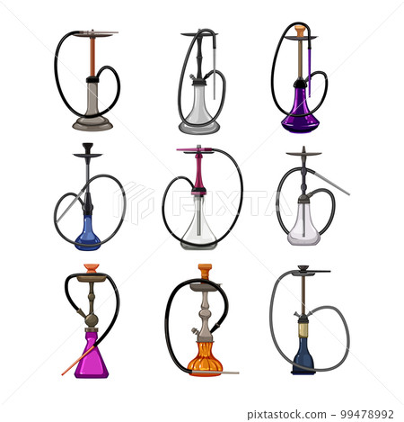 hookah shisha set cartoon vector illustration hookah shisha set cartoon vector illustration 99478992