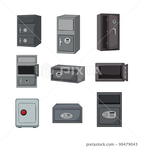 safe set cartoon vector illustration 99479043
