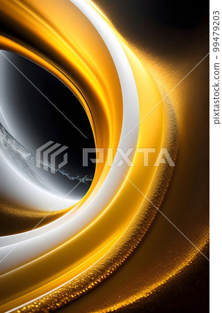 Gold streamline art background material 99479203