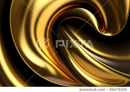 Gold streamline art background material 99479208