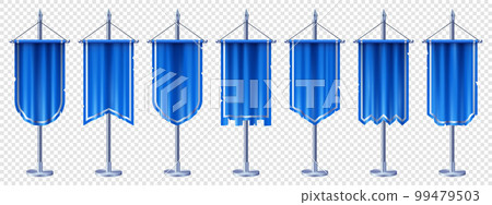 Vertical flag banner for medieval 3d game scene Vertical flag banner for medieval 3d game scene 99479503