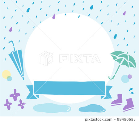 雨季橫幅廣告背景/邊框插畫手繪雨六月傘彩帶設計3:2.5 雨季橫幅廣告背景/邊框插畫手繪雨六月傘彩帶設計3:2.5 99480683