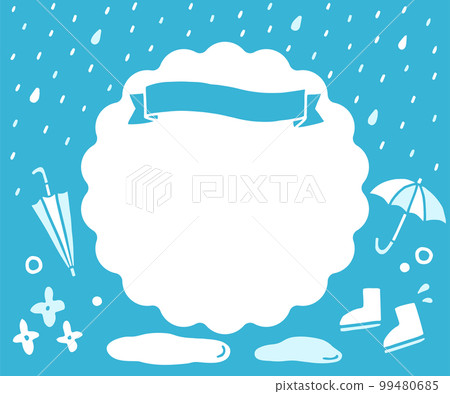 雨季橫幅廣告背景/邊框插畫手繪雨六月傘彩帶設計3:2.5 雨季橫幅廣告背景/邊框插畫手繪雨六月傘彩帶設計3:2.5 99480685