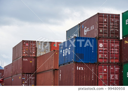 Container terminal in the Port of Busan largest harbor in South Korea 99480938