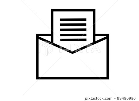 icon letter postal document vector illustration on a white background icon letter postal document vector illustration on a white background 99480986