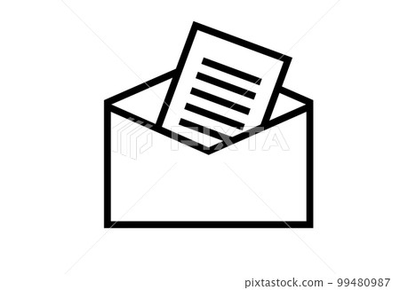 icon letter postal document vector illustration on a white background icon letter postal document vector illustration on a white background 99480987