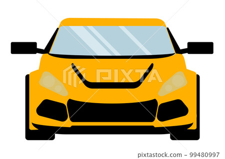 an yellow sports car on a white background vector illustration 99480997