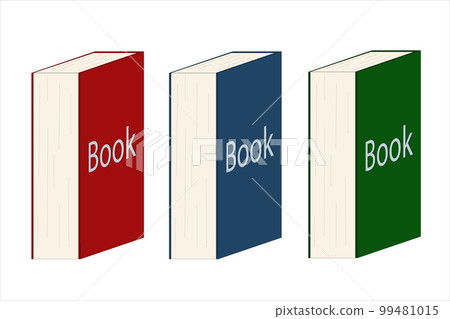 set of books of a different colors on a white background vector illustration 99481015