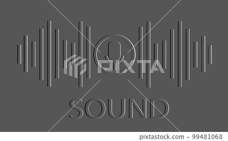 an icon symbol microphone button audio wave music sound vector illustration an icon symbol microphone button audio wave music sound vector illustration 99481068