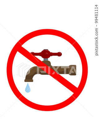 a symbol sign no water in red circle 99481114