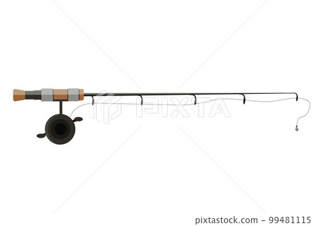 fishing rod spinning on a white background vector illustration fishing rod spinning on a white background vector illustration 99481115