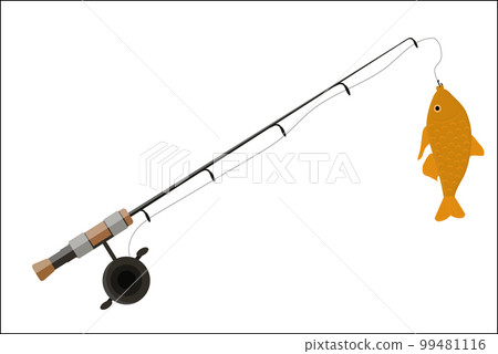 fishing rod spinning on a white background vector illustration 99481116