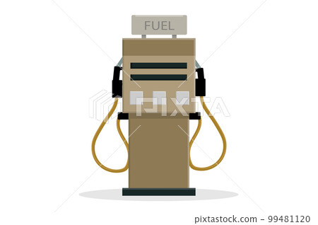 a gas station on a white background refueling with fuel for a car a gas station on a white background refueling with fuel for a car 99481120