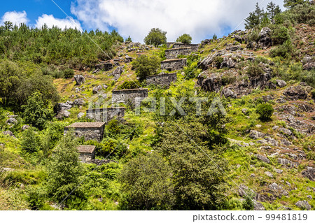 Folon and Picon water mills in Galicia, Spain, are a historical set of about 60 cascading mills 99481819