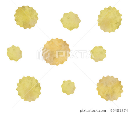 Watercolor illustration of pollen drawn by hand 99481874