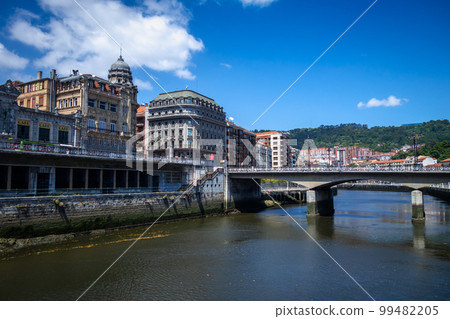 Quays of the Nervion river in Bilbao, Basque Country, Spain Quays of the Nervion river in Bilbao, Basque Country, Spain 99482205