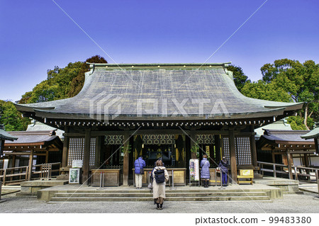 Saitama Prefecture, Saitama City, Musashi Ichinomiya Hikawa Shrine, worship hall 99483380