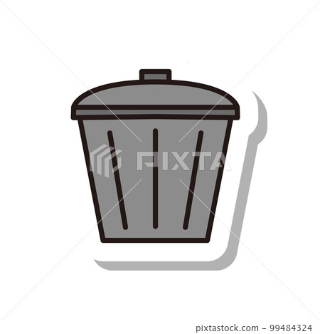 Sticker-style business icon trash can Sticker-style business icon trash can 99484324
