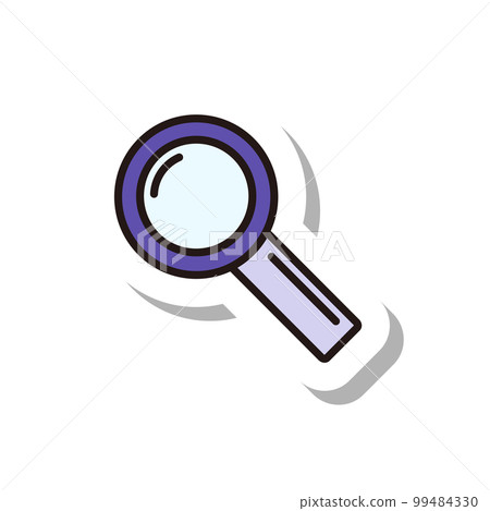 貼紙風格的商業圖標放大鏡 99484330