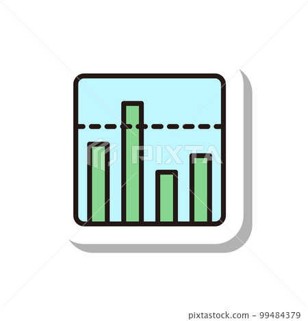 類似貼紙的業務圖標數據 99484379