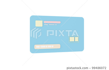 blue credit card minimal on white background business finances concept. cartoon style Credit card minimal. payment and banking concept. banking finance transaction Payment online 3d rendering. png 99486072