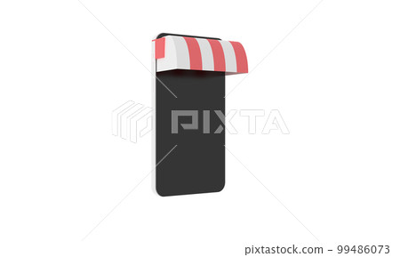 3d rendering of smartphone for online shopping your text space background, Shopping Cart Floating on mobile phone concept, Balloon by dollar money on white color. Shopping via the internet shop.png 99486073