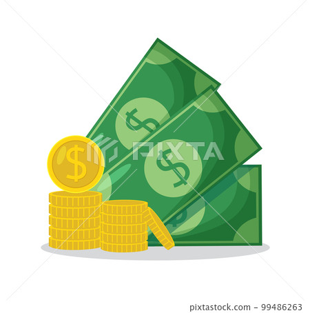 dollar banknotes. paper money vector illustration 99486263