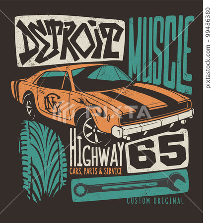 American muscle car, repair service typography t-shirt print American muscle car, repair service typography t-shirt print 99486380
