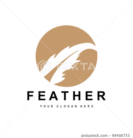 Feather Logo, Animal Wing Design, Vector Icon Template Simple Feather Logo, Animal Wing Design, Vector Icon Template Simple 99486753
