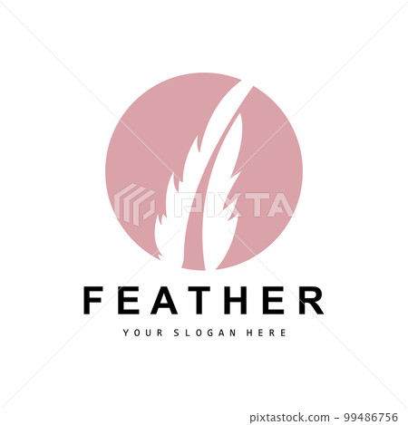 Feather Logo, Animal Wing Design, Vector Icon Template Simple Feather Logo, Animal Wing Design, Vector Icon Template Simple 99486756