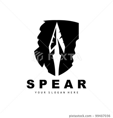 Spear Logo, Hunting Gear Design, Arrow War Weapon, Product Brand Vector 99487036