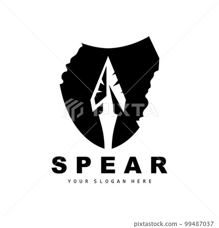 Spear Logo, Hunting Gear Design, Arrow War Weapon, Product Brand Vector 99487037