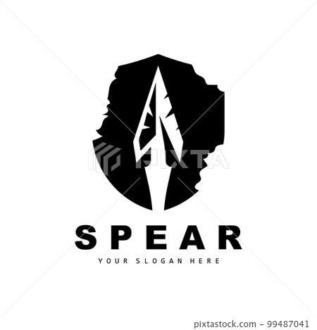 Spear Logo, Hunting Gear Design, Arrow War Weapon, Product Brand Vector 99487041