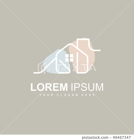 House Logo, Building Furniture Design, Construction Vector, Property Brand Icon, Real Estate, Housing 99487347