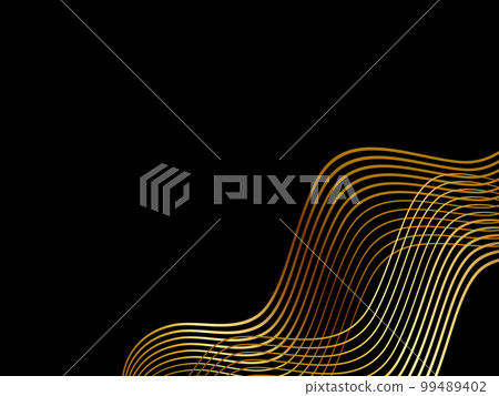 Luxury curve abstract background horizontal position black & gold Luxury curve abstract background horizontal position black & gold 99489402