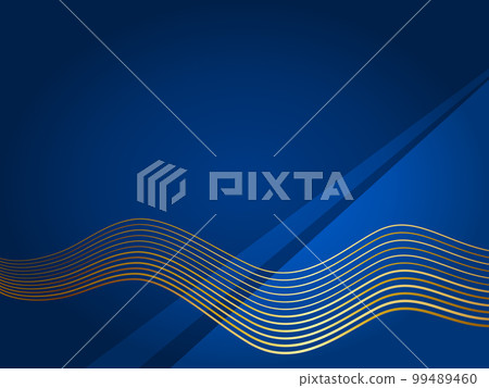 Luxury curve abstract background horizontal position blue & gold Luxury curve abstract background horizontal position blue & gold 99489460