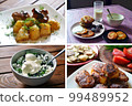 Different dishes for lunch of traditional Ukrainian cuisine 99489952
