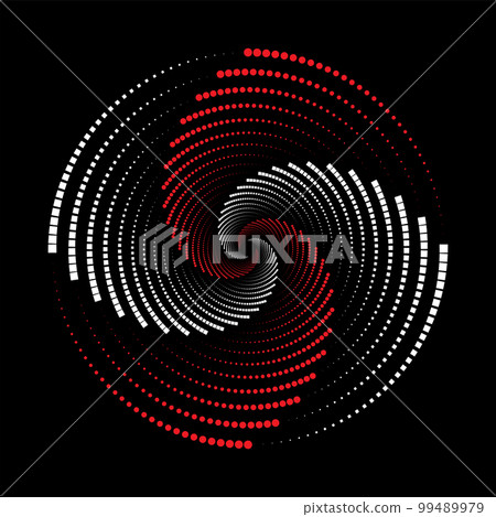 Abstract spiral pattern on black background 99489979